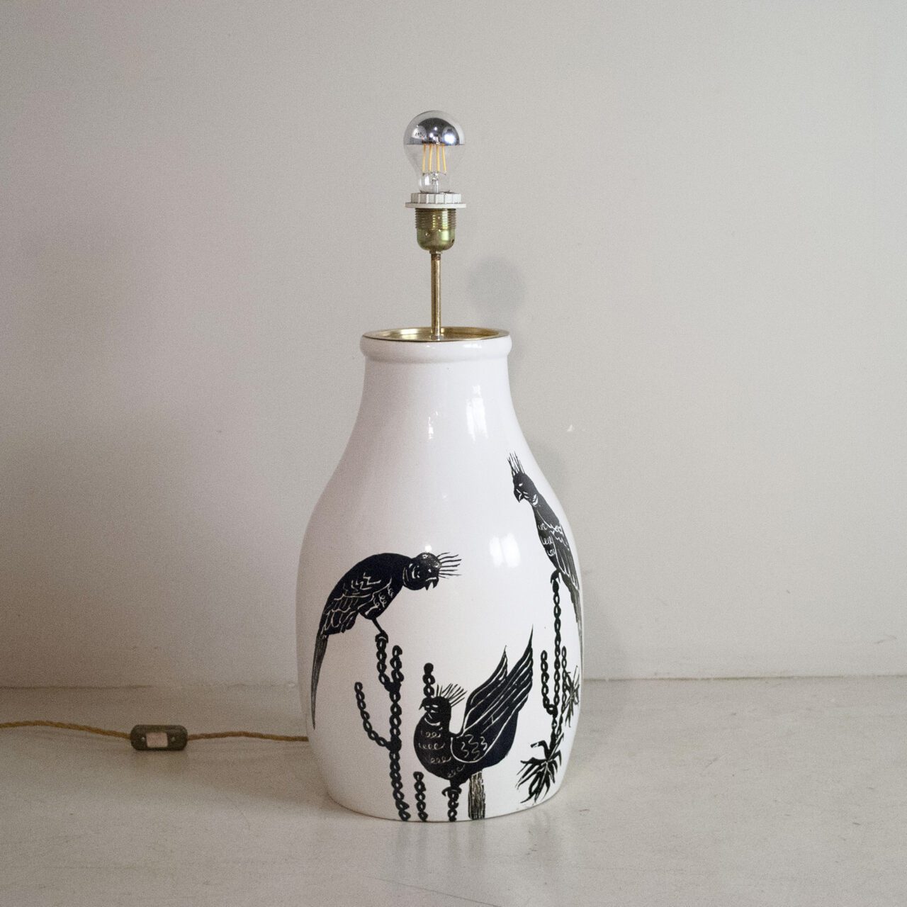 lampadatavolo_ceramica_uccelli