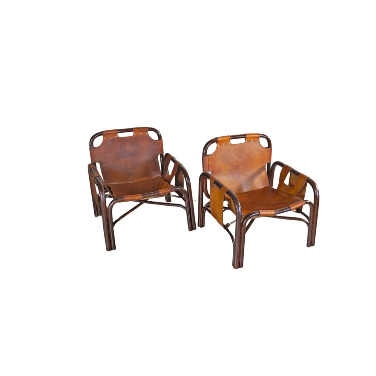 tito agnoli leather armchairs